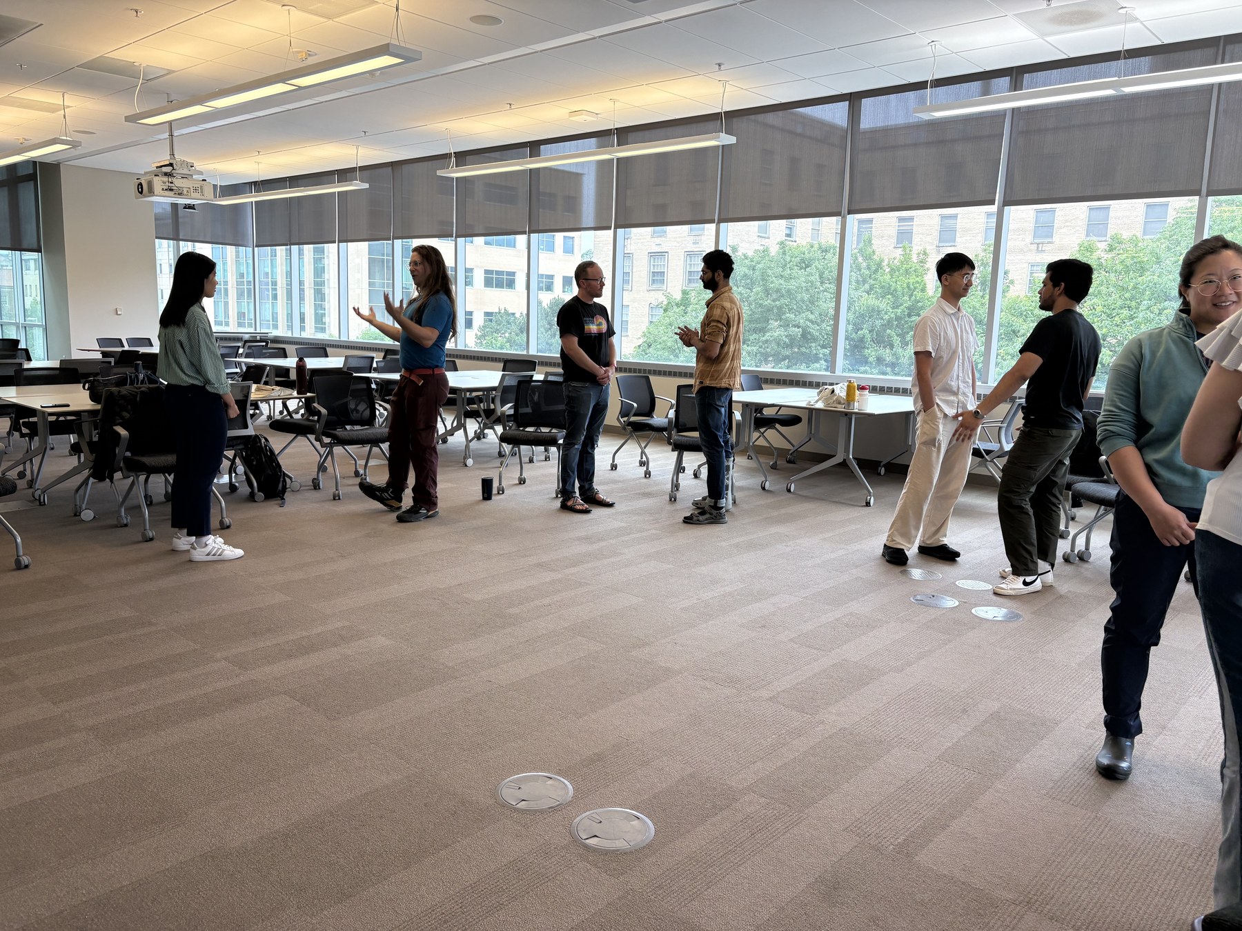 People participating in a message crafting workshop at the Wisconsin Institute for Discovery.